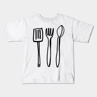 Retro Utensils Kids T-Shirt